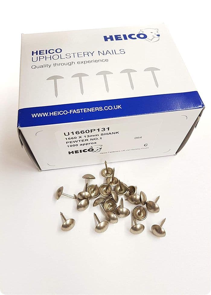 1000 PEWTER MATT DULL SILVER UPHOLSTERY NAILS Furniture studs tacks pin